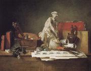 Jean Baptiste Simeon Chardin And draw a Medal oil painting artist